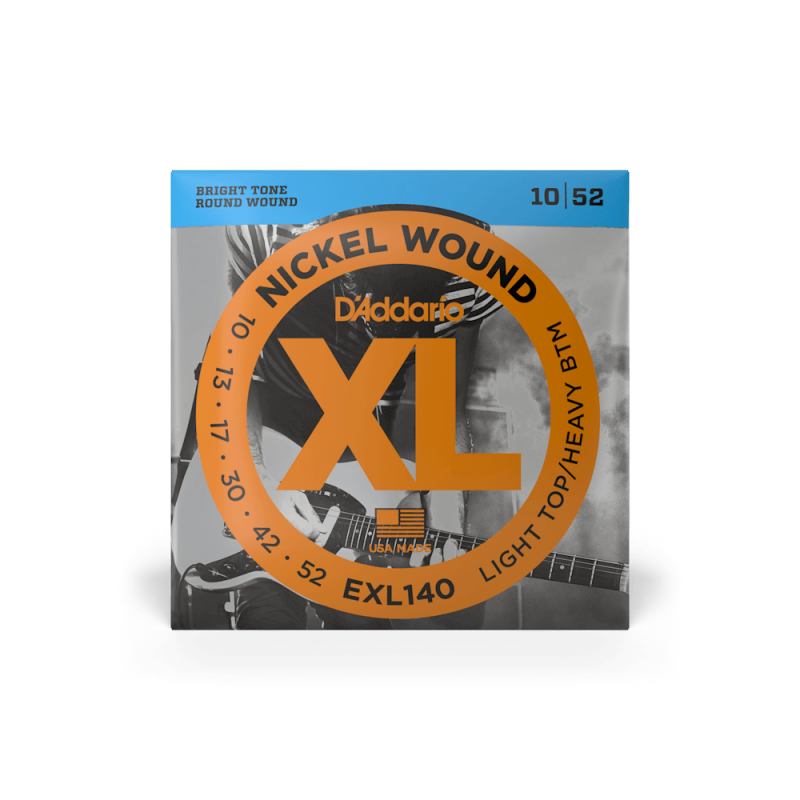Набор струн D'ADDARIO EXL140 XL NICKEL WOUND LIGHT TOP / HEAVY BOTTOM (10-52)